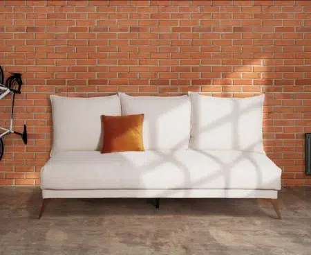Sofá modelo Letto Bancada + 3 Respaldos 70x60cm + 2 Traseras metálicas 122-27 - Imagen 7