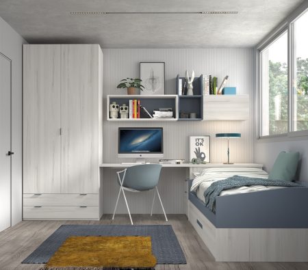 Dormitorio juvenil con cama de arrastre 201-102