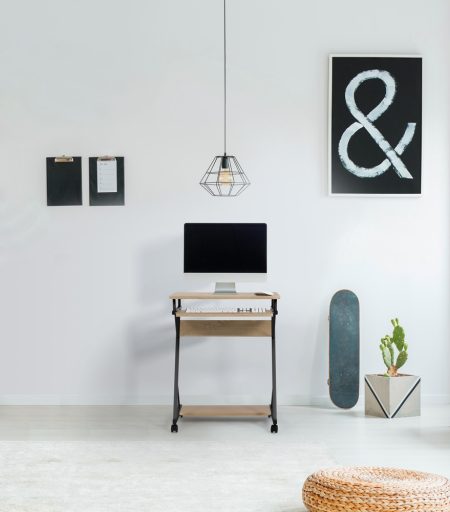 Minimalist hipster room with poster