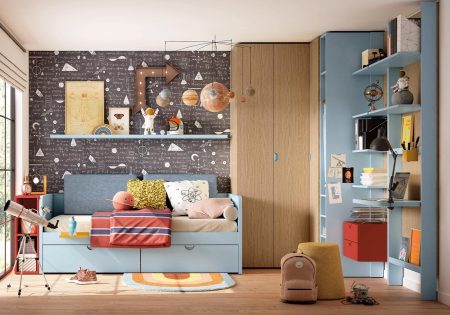 Habitación juvenil con cama nido Delulu 03 46-58