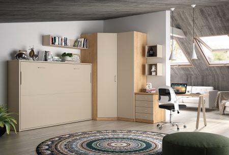 Dormitorio juvenil o senior con cama abatible 36-237