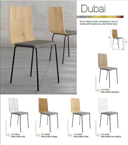 Silla para salón o comedor modelo Dubai 36-28 - Imagen 2